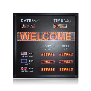Professional 0.8 Inch Red Exchange Rate Board for Bank