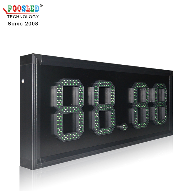 Factory Directly Provide Morocco 8'' Waterproof 88.88 Green Gas Station Led Display