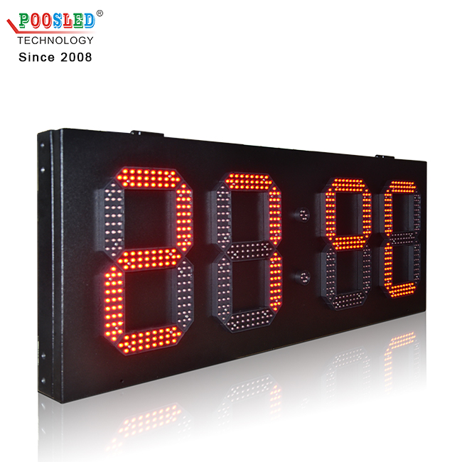 High Quality Outdoor 10 Inch Red 88:88 Led Time And Temperature Sign 
