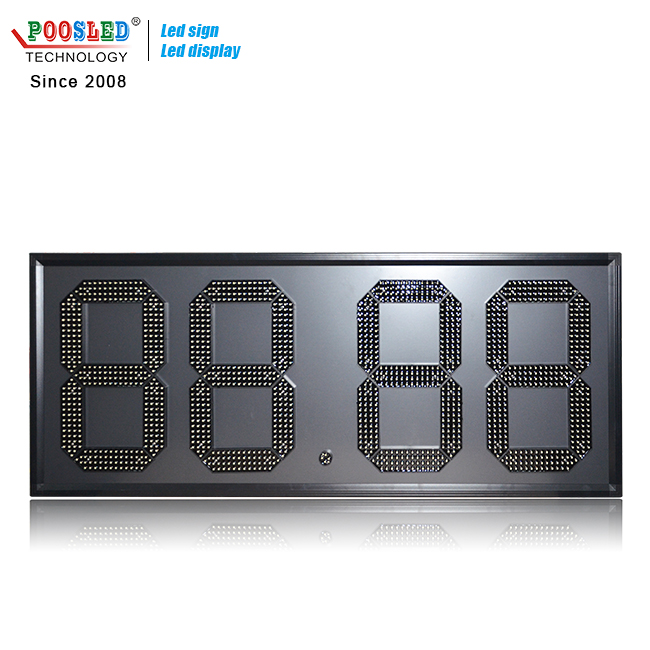 Popular Mexico 18'' Large 7 Segment 88.88 White Led Gas Price Sign