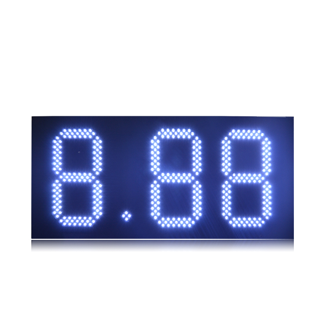Hot Sale Saudi Arabia 12 Inch Waterproof White 8.88 Led Gas Price Sign