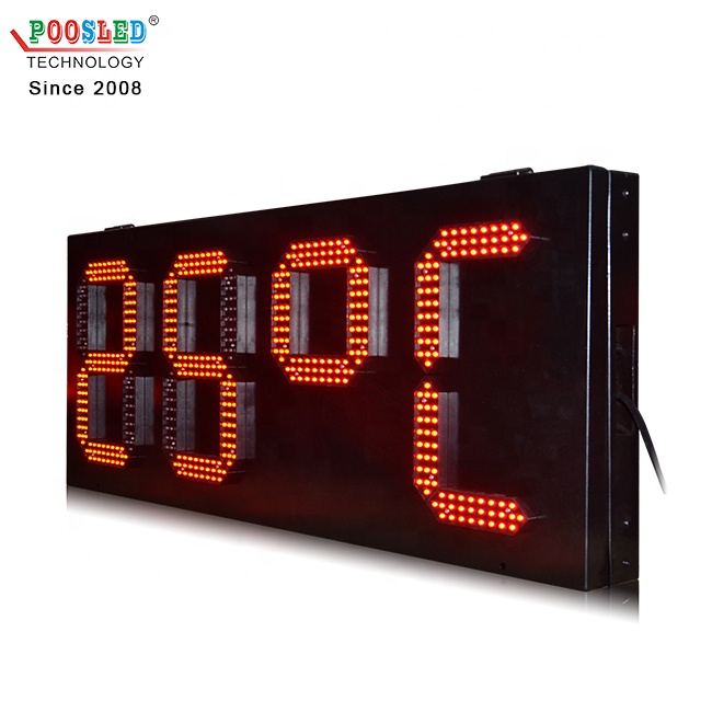 Special Style Ip65 Outdoor 12 Inch 7 Segment Red Led Temperature Sign Buy led temperature