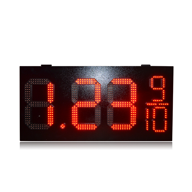 Hot Sale 12 Inch Red Waterproof 8.88 9/10 Gas Station Led Sign LED Gas Price Sign