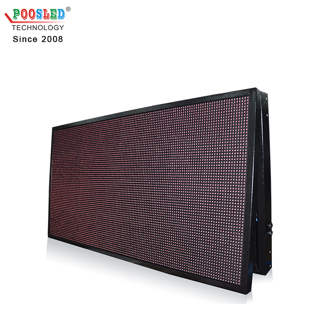 Hot Sale Outdoor P10 Single Red 4x4 Led Moving Sign outdoor advertising led display