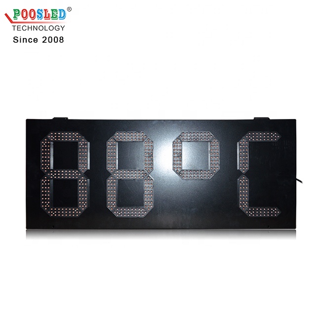 Special Style Ip53 Outdoor 12 Inch 7 Segment Red Led Temperature Sign