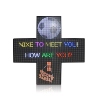 Special Design Indoor P7.62 RGB Led Cross Sign LED Display Board for Pharmacy