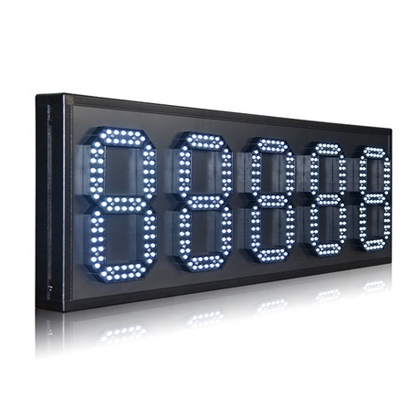 Special Design Outdoor High Brightness 8'' White 88888 Led Fuel Pricing Board 