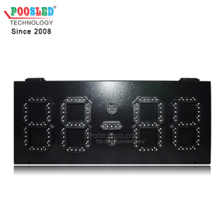 Small Size Iron Cabinet LED Time And Temperature Sign 6 Inch LED Digits 