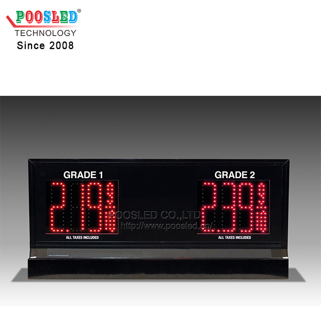 Popular Led Double-sided 3-Grade Pump Topper Price Sign