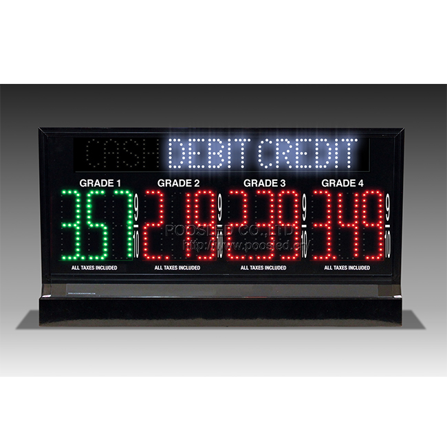 Led Gas Price Changer With Cash Credit Debit 5.0” PCB Digits led gas price signs