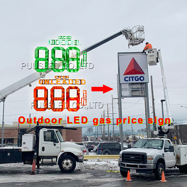 Waterproof Outdoor Led Sign Large Size Digital Led Gas Price Sign Electronic Led Digit Price Sign