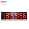 12 Inch Red LED Clock Light Weight Aluminum Frame IP53 Indoor Using LED Timer