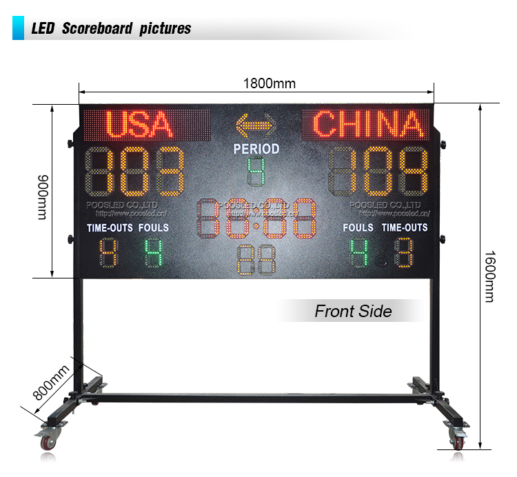 12 Years Manufacturer Basketball LED Score Board for Professional