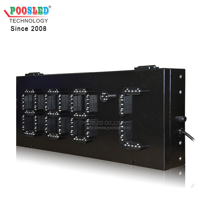 IP53 Outdoor Using Iron Cabinet 6 Inch LED Time & Temperature Sign Wireless Control