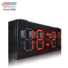 Small Size Iron Cabinet LED Time And Temperature Sign 6 Inch LED Digits 