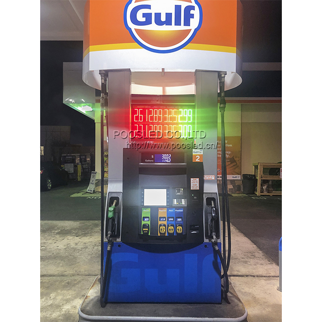High Brightness Pump Topper Led Gas Price Sign With 5.0” Digits