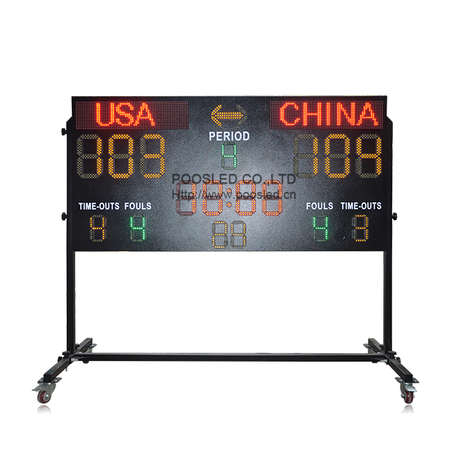 Popular Outdoor Ip53 Wireless Control Led Portable Basketball Scoreboard