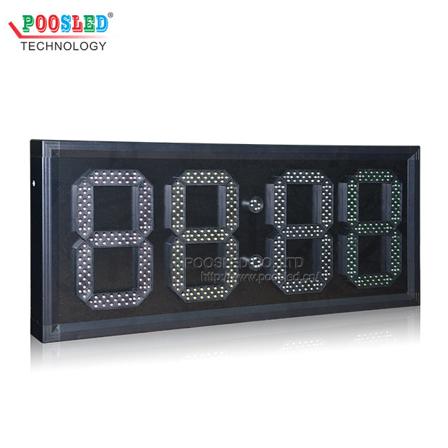 4 Colors Indoor Using LED Digits Time & Temperature Sign 7 Segment Time Sign