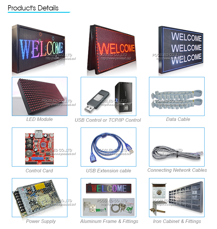 IP53 P10 Red 4x1 Programmable Led Advertising Display - Buy led ...