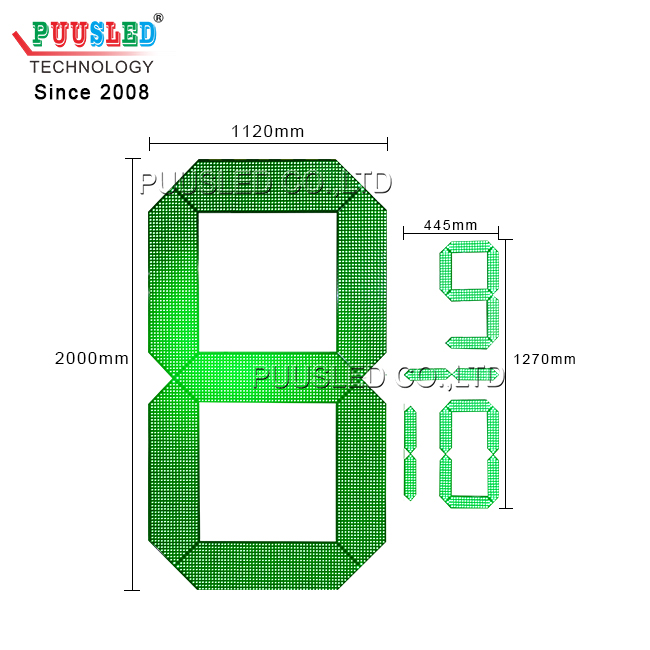 Large Outdoor Digital Waterproof Led Gas Price Sign Led Display Electronic Digit Gas Price Sign for Gas Station