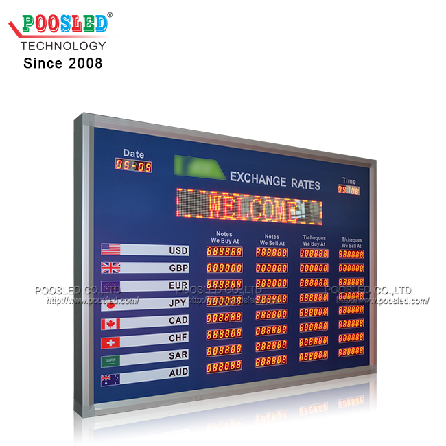 Indoor Using 0.8 Inch Led Nixie Tube Exchange Rates Board with Scrolling Sign 