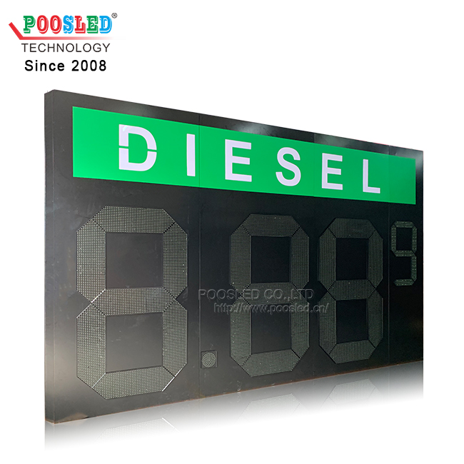 Factory Manufacture Big Size 64" Led Gas Price Sign Waterproof Gas Price Digital Sign