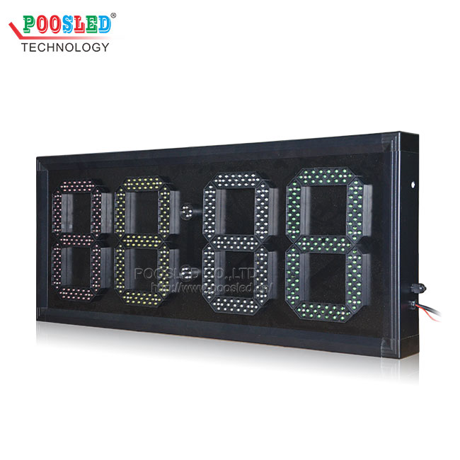 4 Colors Indoor Using LED Digits Time & Temperature Sign 7 Segment Time Sign